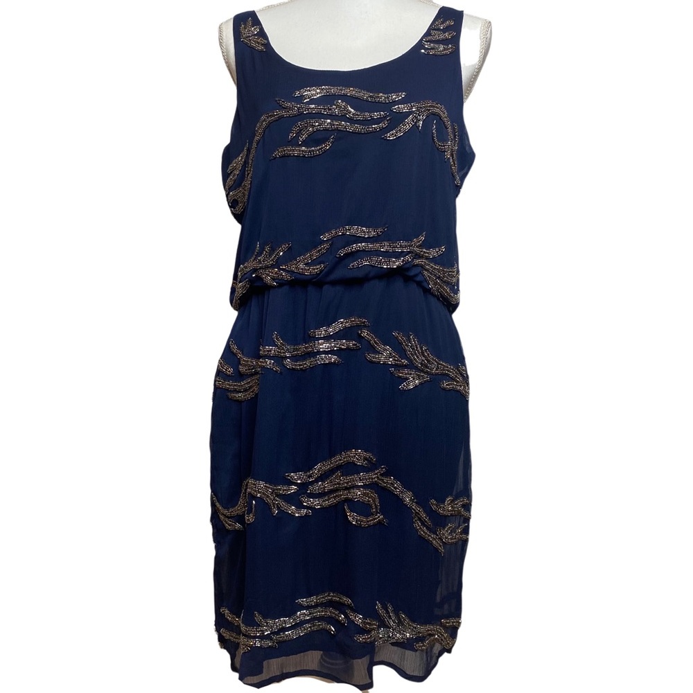 Romeo & Juliet Couture, Navy Grecian-inspired dress, size M